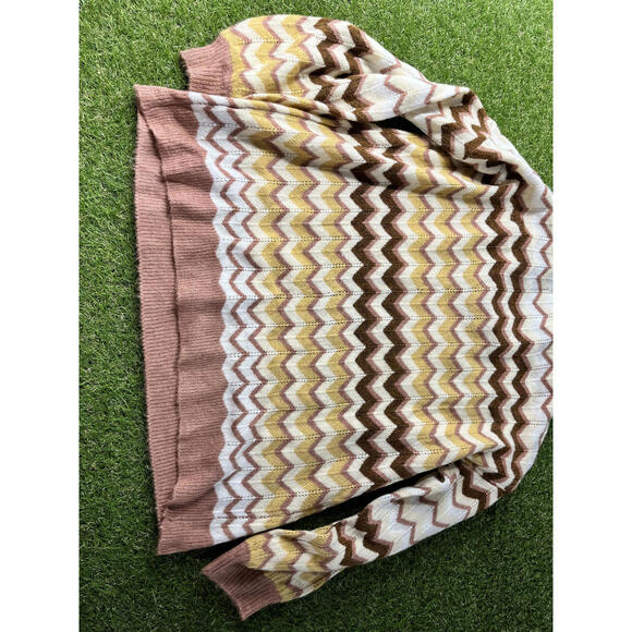 Adora Chevron Pattern Knit Sweater Large - Picture 5 of 6